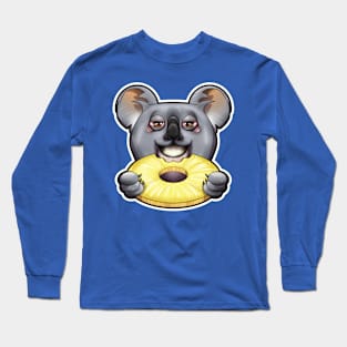 SNAX Koala eating pineapple Long Sleeve T-Shirt